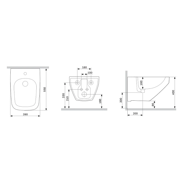 Биде подвесное AM.PM Inspire 2.0 C50A3411WH белый глянец