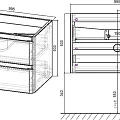 Тумба с раковиной Vincea Vico 100 темный дуб