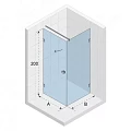 Душевой уголок Riho SZ Scandic NXT X201 100х90см L G001045121 профиль черный, стекло прозрачное