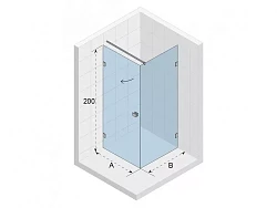 Душевой уголок Riho SZ Scandic NXT X201 100х100см L G001047121 профиль черный, стекло прозрачное