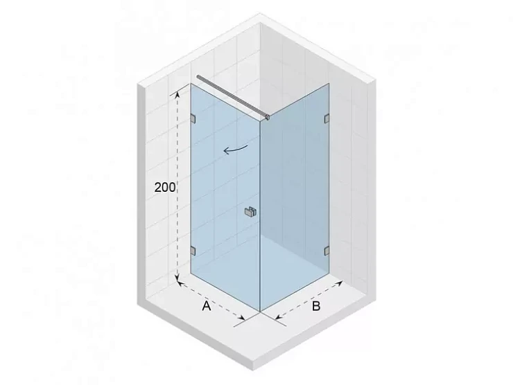 Душевой уголок Riho SZ Scandic NXT X201 100х90см L G001045121 профиль черный, стекло прозрачное