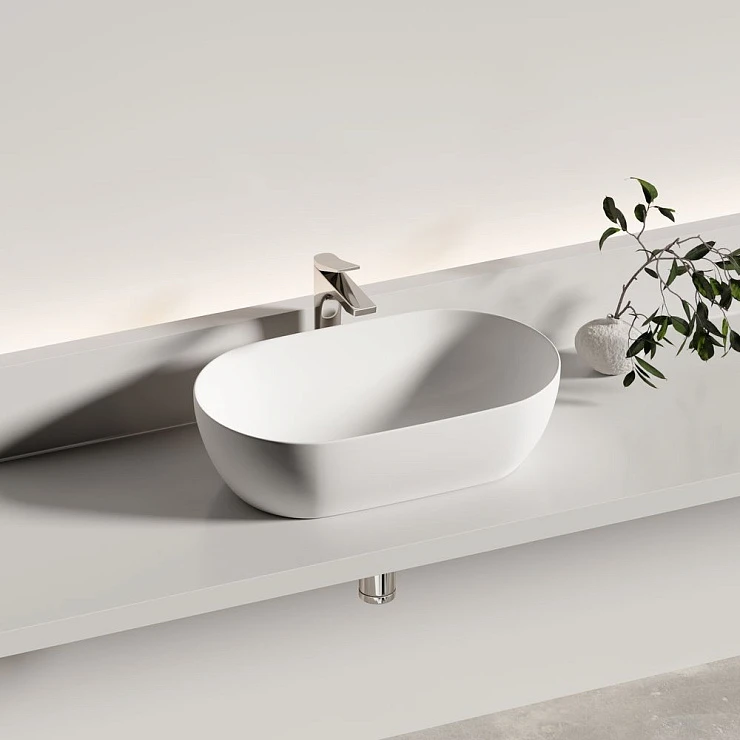 Раковина накладная Ceramica Nova Twist CN12001MW белая матовая