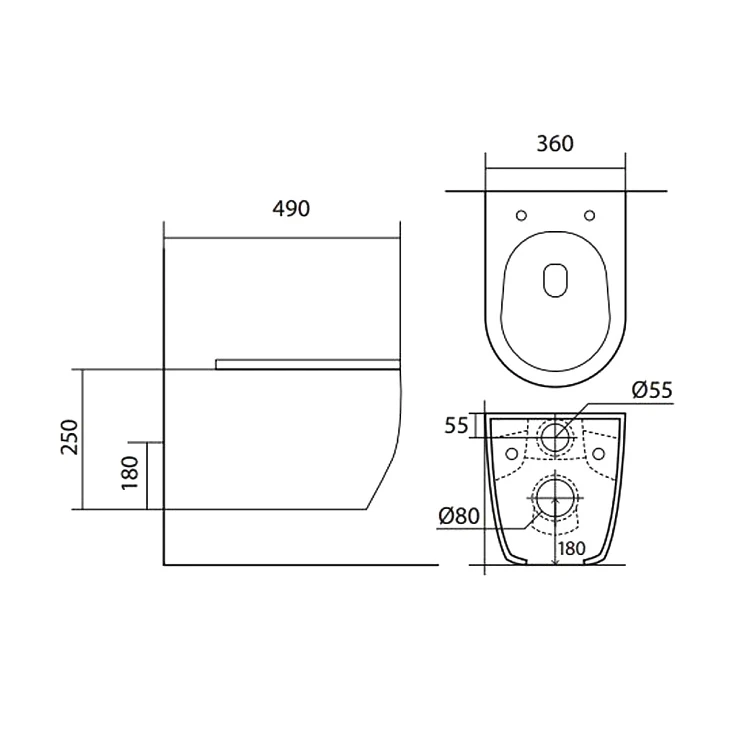 Комплект унитаз Set Aquatek Европа cmp016 AQ1106-00 унитаз и кнопка + инсталляция INS-0000012 5в1