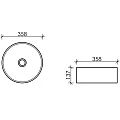 Раковина накладная Ceramica Nova Element CN6032MB черная матовая