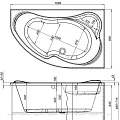Экран Aquanet Capri 160см 00176555 правый, белый