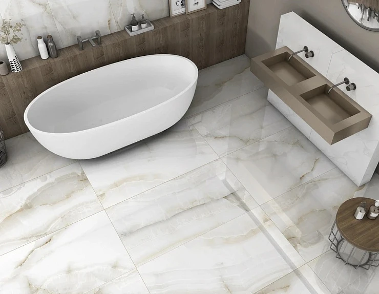 Керамогранит Global Tile Lonic 120x60 GT120603803PR белый