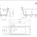 Ванна из искусственного камня Salini ORLANDA 170x70 встраиваемая 102021M белая матовая