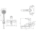 Смеситель для ванны с душем Bravat Eco-D F693158C-LB хром