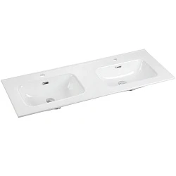 Раковина двойная встраиваемая Ceramica Nova Element 120см CN7004 белый