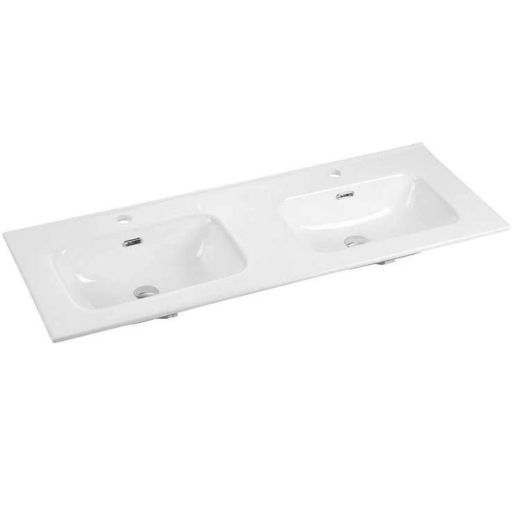 Раковина двойная встраиваемая Ceramica Nova Element 120см CN7004 белый