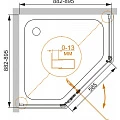 Душевой уголок Cezares Eco 90x90см ECO-O-P-1-90-C-Br профиль бронзовый, стекло прозрачное
