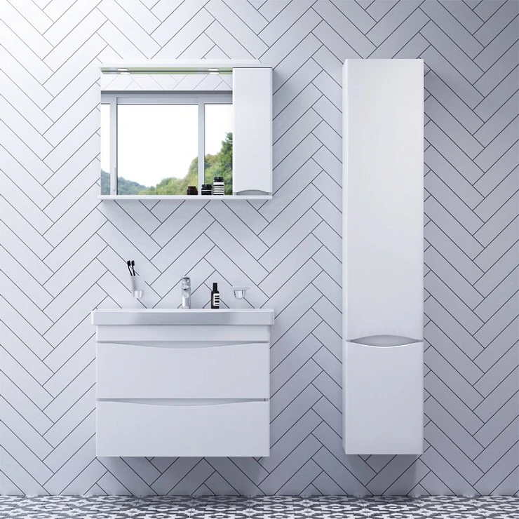 Тумба с раковиной AM.PM Like 80 белый глянец Тумба с раковиной AM.PM Like 80 белый глянец