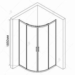 Душевой уголок RGW Classic CL-53B 80x80см 06095388-14 профиль черный, стекло прозрачное