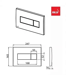 Кнопка смыва AlcaPlast M370 белая глянцевая