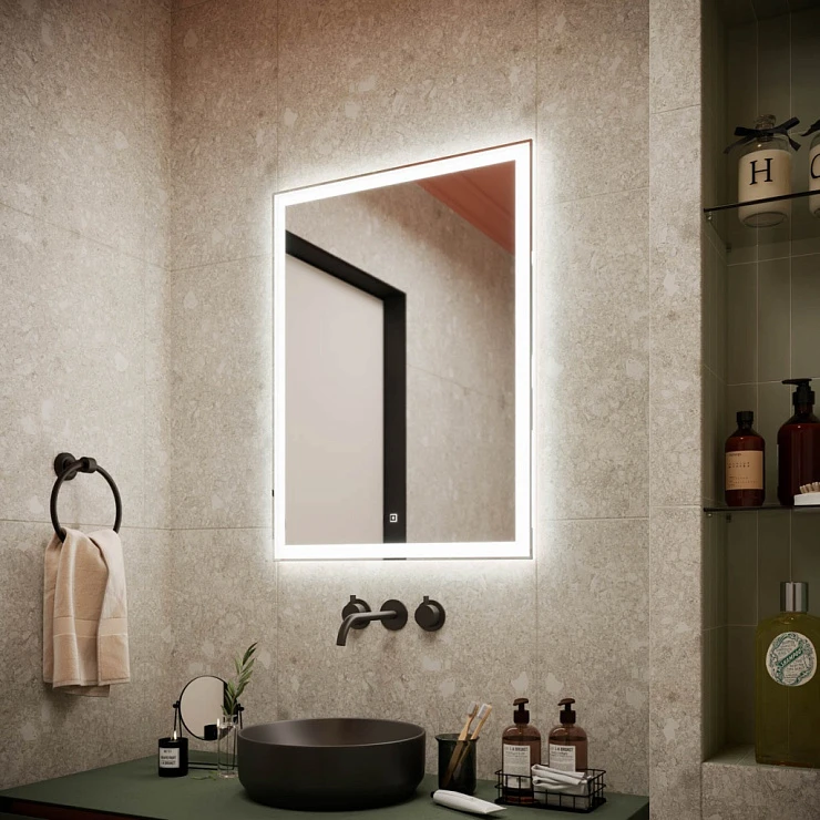 Зеркало для ванной комнаты SANCOS City 600х800 c подсветкой CI600
