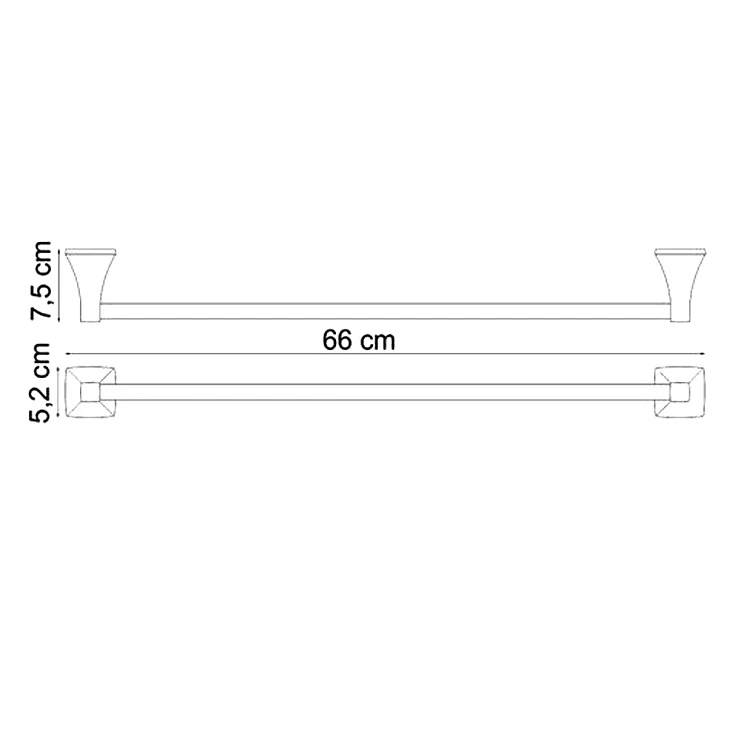 Полотенцедержатель Wasserkraft Wern K-2530 хром