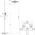 Душевая стойка Ravak Termo 300 TE 092.00/150 X070098 хром