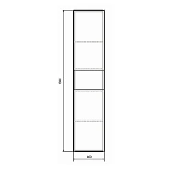 Шкаф-пенал Comforty Бордо 40см 00-00007266CF дуб темно коричневый