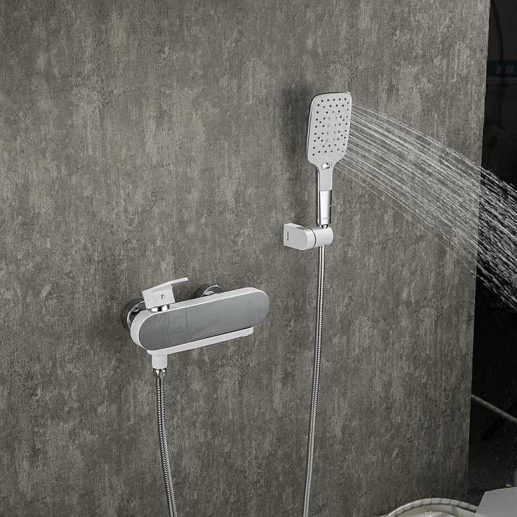 Смеситель для ванны с душем Gappo G3283-8 белый/хром