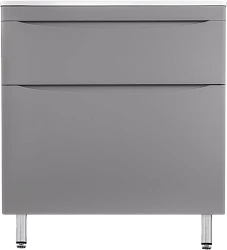 Тумба с раковиной Style Line Бергамо мини 90 напольная, антискрейч серый матовый