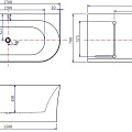 Акриловая ванна Allen Brau Priority 4 В 170x78 2.31004.20B белый глянец