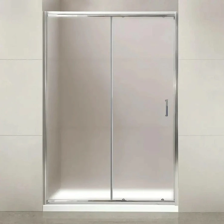 Душевая дверь в нишу BelBagno Uno 155 195-BF-1-155-P-Cr профиль хром, стекло рифленое
