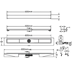 Душевой лоток Berges C1 Brise 60 090031 хром матовый