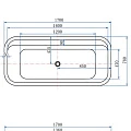 Акриловая ванна Allen Brau Infinity 2 170x78 2.21002.20 белый глянец