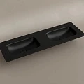 Раковина двойная встраиваемая Ceramica Nova Grace 140 см CN7022MBwx черная матовая