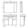 Зеркало-шкаф Comforty Сочи 85 00003132119CF белый глянец