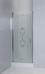 Душевая дверь в нишу Cezares 80см GIUBILEO-B-11-80-CP-Cr-R профиль хром, стекло прозрачное с узором