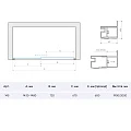 Душевая дверь в нишу Vegas Glass ZP NOVO h2000 145 02М 02 профиль черный матовый, стекло шиншилла