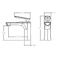 Смеситель для раковины Bravat F1390424BW-RUS черный