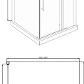 Душевой уголок Bravat Blackline 90x90см BS090.3113A профиль черный, стекло прозрачное