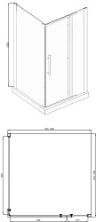 Душевой уголок Bravat Blackline 90x90см BS090.3113A профиль черный, стекло прозрачное