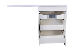 Тумба с раковиной Style Line Даллас 100 напольная, левая, белый глянец