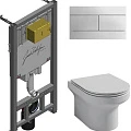 Комплект Jacob Delafon Elite E21742RU-00 кнопка хром