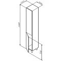 Шкаф-пенал AM.PM Gem 30см M90CSL0306WG белый глянцевый