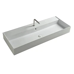 Раковина накладная Tecla Twenty TW13011 белая гялнцевая