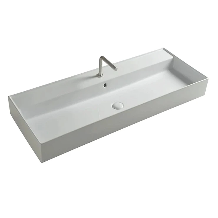 Раковина накладная Tecla Twenty TW13011 белая гялнцевая
