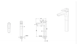 Смеситель для раковины Bravat Source F1173218BW-A9-ENG черный матовый