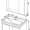 Мебель для ванной Aquanet Клио 70 дуб кантри/белый