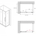 Душевой уголок ABBER Schwarzer Diamant 160x100см AG30160H-S100 профиль хром, стекло прозрачное