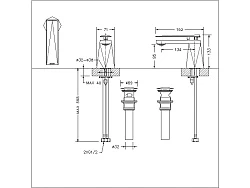 Смеситель для раковины Bravat Diamond F118102G-1-ENG золото