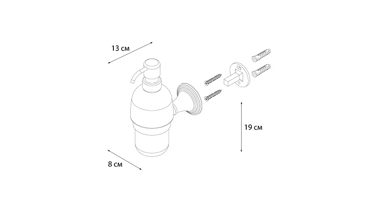 Дозатор Fixsen Luksor FX-71612B черный / золото