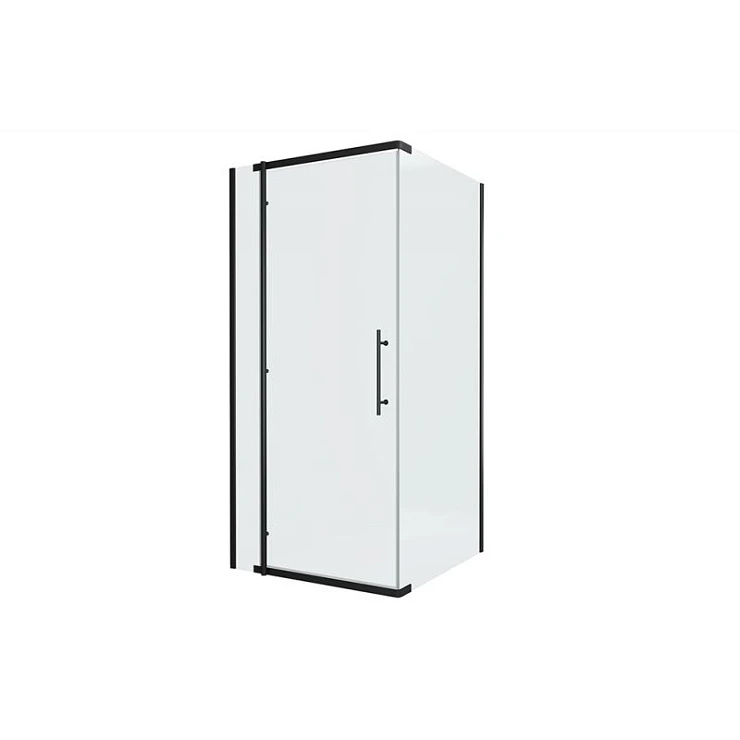 Душевой уголок Bravat Blackline 90x90см BS090.3113A профиль черный, стекло прозрачное