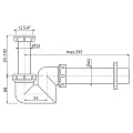 Сифон для раковины AlcaPlast A45F A45F-DN40 белый