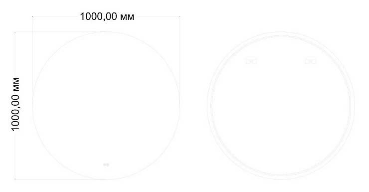 Зеркало Art&max Sanremo AM-San-1000-DS-F-H с подсветкой и подогревом
