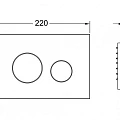 Система инсталляции для унитазов TECE Base K440921 с кнопкой хром глянцевая
