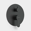 Душевой комплект BERGES NARDIS 2R BLACK с внутренней частью, черный матовый